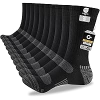 thumbnail image 2 of YUEDGE Men's Cushioned Crew Socks 5-Pack - Moisture Wicking, Anti-Odor Cotton For Work & Sports 2 of 12