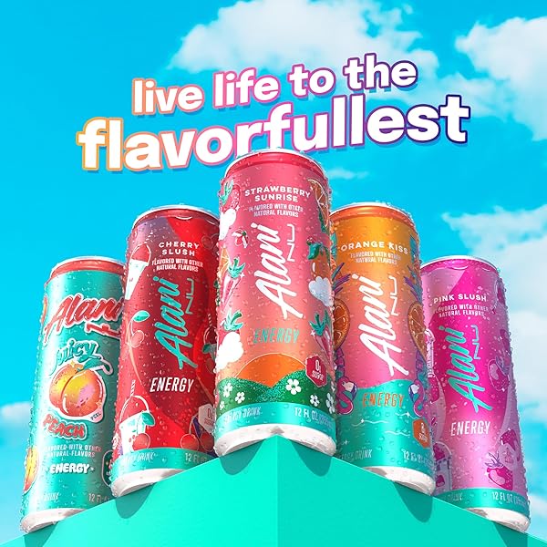 ALANI NU STRAWBERRY SUNRISE SUGAR FREE, LOW CALORIE ENERGY DRINKS, 200MG CAFFEINE, BIOTIN B VITAMINS, ZERO SUGAR, 10 CALORIES, 12 FL OZ CANS, 12 PACK