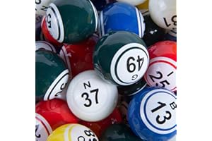 MR CHIPS Professional Casino Grade Bingo Balls - 2, 6 and 12 Sided Coated Ping Pong Style for Electronic Equipment Large Cages Multi-Colored 1.5” (38 mm)