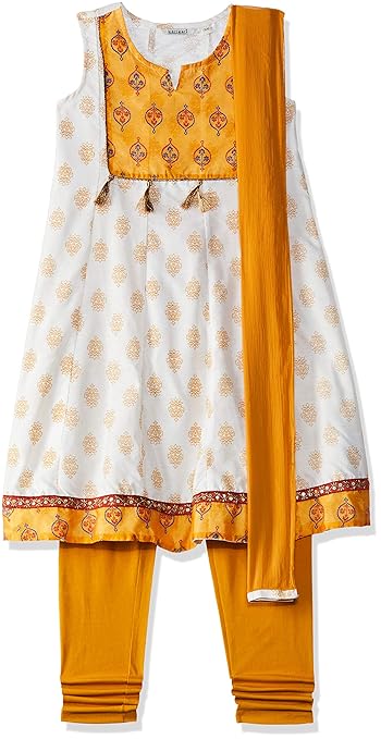Girls' A-Line Regular Fit Salwar Suit Set (400017787947)