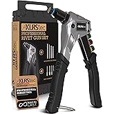 KLRStec Professional Pop Rivet Gun Kit with 120 Rivets and 4 HSS Drills | Heavy Duty Hand Rivet Gun Set &ndash; Blind Rivet Tool with 120 Rivets (3/32"&ndash;3/16") 4 HSS Drill Bits &amp; Case