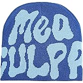 TaowaveWomen Beanie Y2k Hat,MEA Culpa Graphic Beanies Designs,Winter Hat Knit Skull Cap for Women