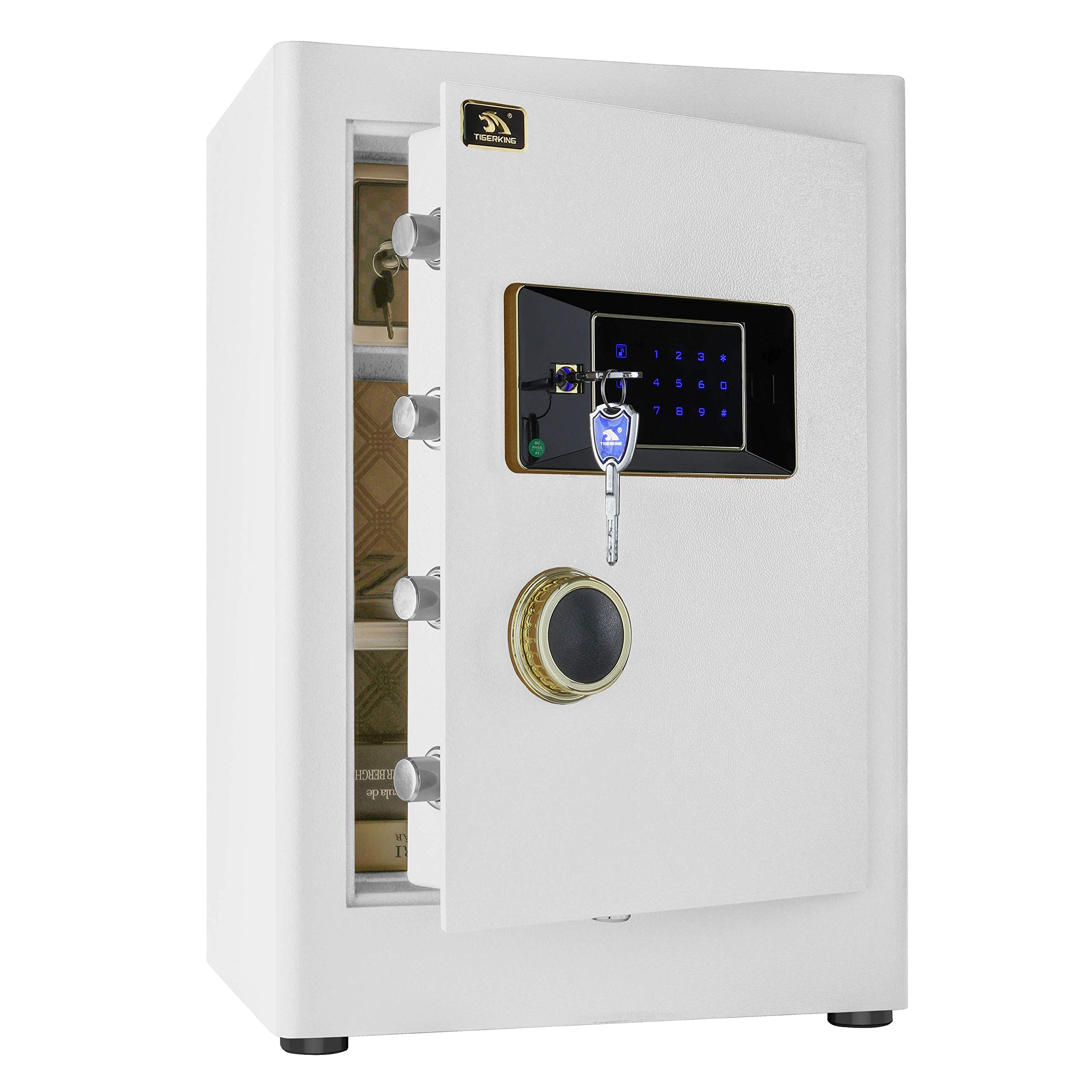 Photo 1 of ***MISSING KEYS***TIGERKING Heavy Duty Security Home Safe, Digital Safe Box- 2.05 Cubic Feet, White