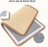 FUKUMARU Cat Scratching Mat 2 Packs 50x30 cm Natural Sisal Floor Wall Scratcher view 3