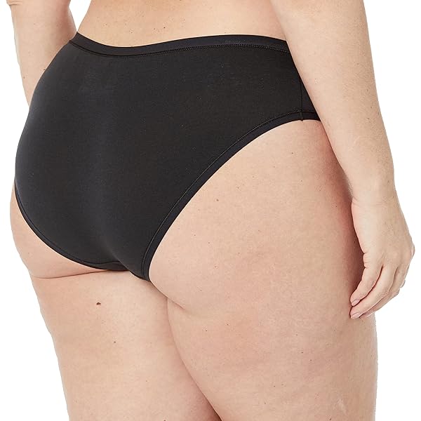 AMAZON ESSENTIALS WOMEN’S COTTON HIPSTER UNDERWEAR – DISCONTINUED COLORS, PACK OF 6, BLACK, 6X
