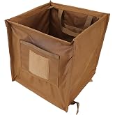 Arborist Throw Line Storage Cube, 33l Large Capacity Oxford Cloth Arborist Throw Bag, Foldable Rope Bag | Arborist Equipment | Lineman Climbing Gear for Picnic Camping BBQ (Khaki)