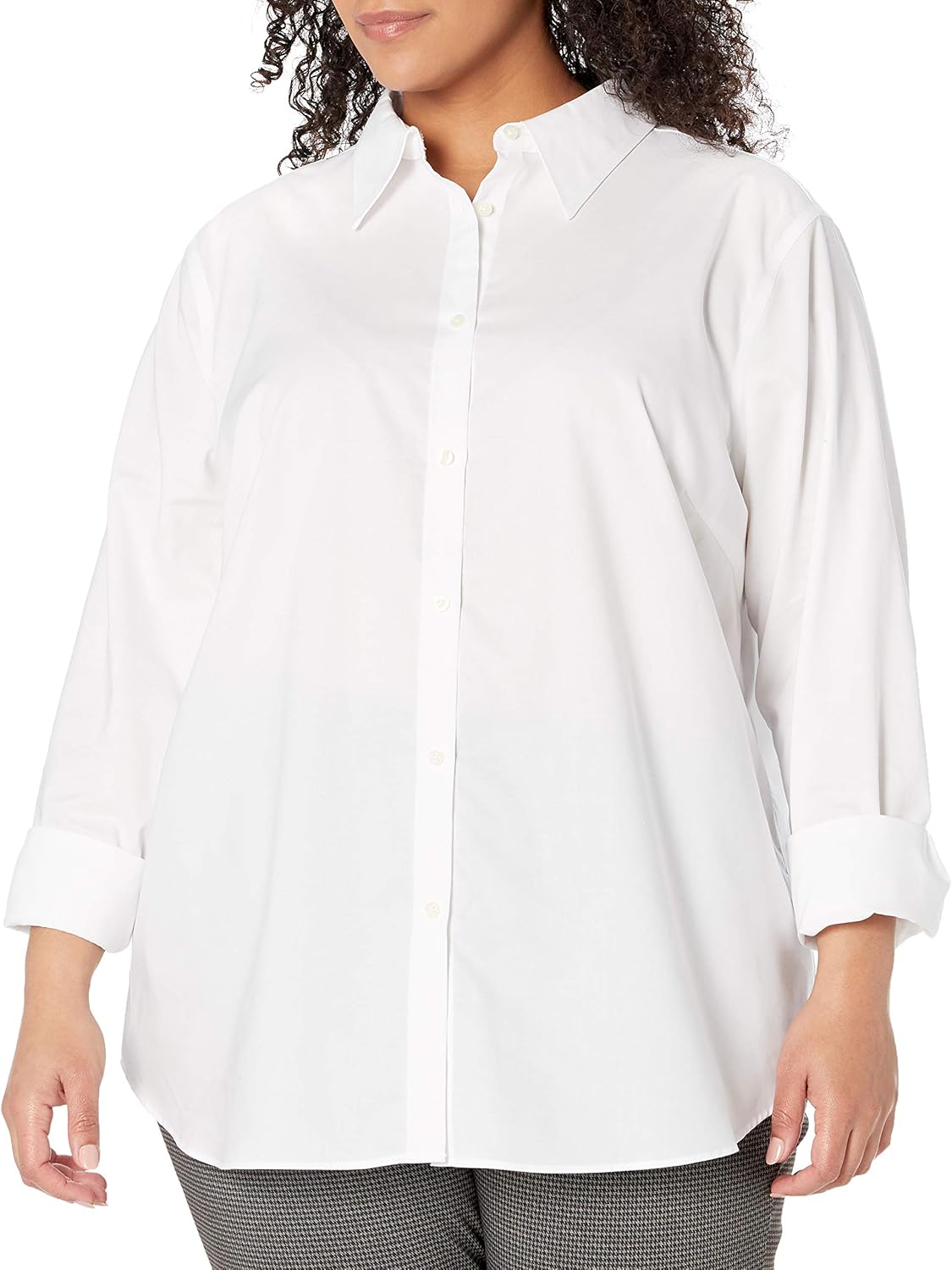 CHAPS Womens Plus Size Long Sleeve Non Iron BroadclothShirt Amazon.ca