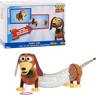 Perro de juguete elástico Toy Story Slinky Dog Pull Toy de Disney•Pixar, juguete elástico de arrastre para niños y niñas, juguetes para niños a partir de 18 meses de Just Play
