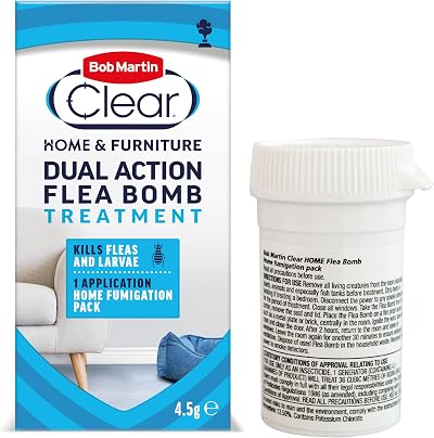 Bob Martin Clear Dual Action Flea Bomb for Home 1 Can Kills Fleas Fast