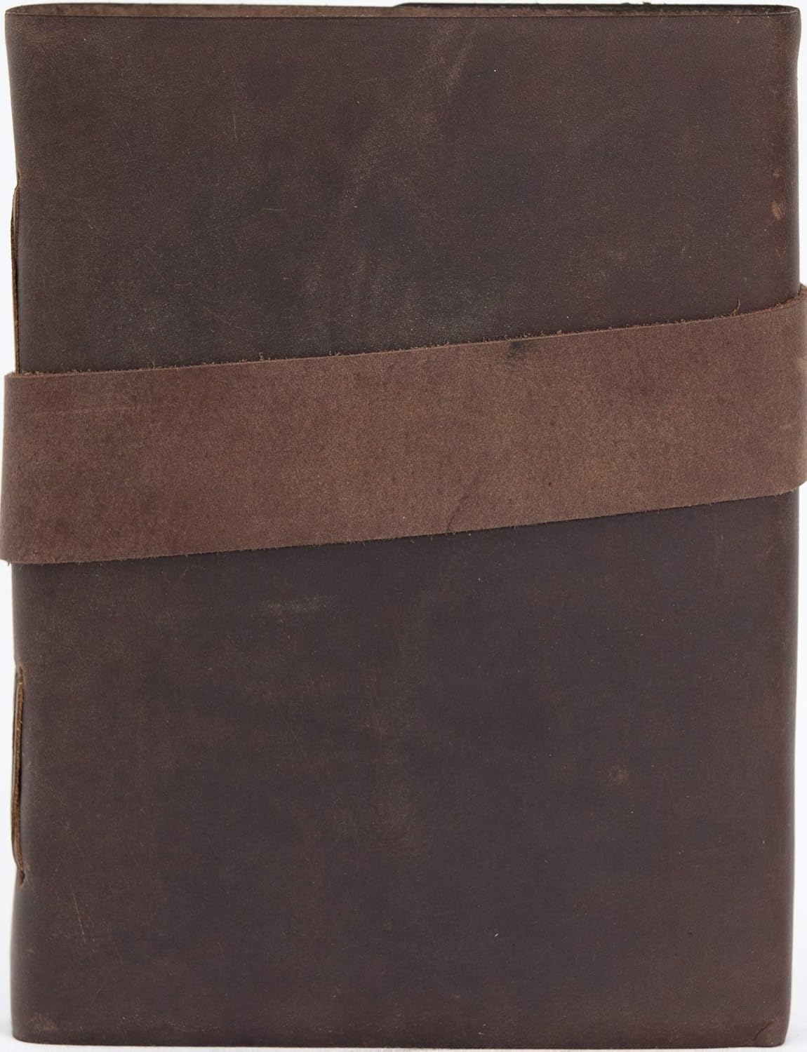 Genuine Leather Journal Writing Notebook with Pen Hand Made in India for Men and Women - Unlined Hand Crafted Recycled Sheets - 8x6 Inches - Perfect Gift Travel Diary, Sketchbook with Gift Box : Office Products