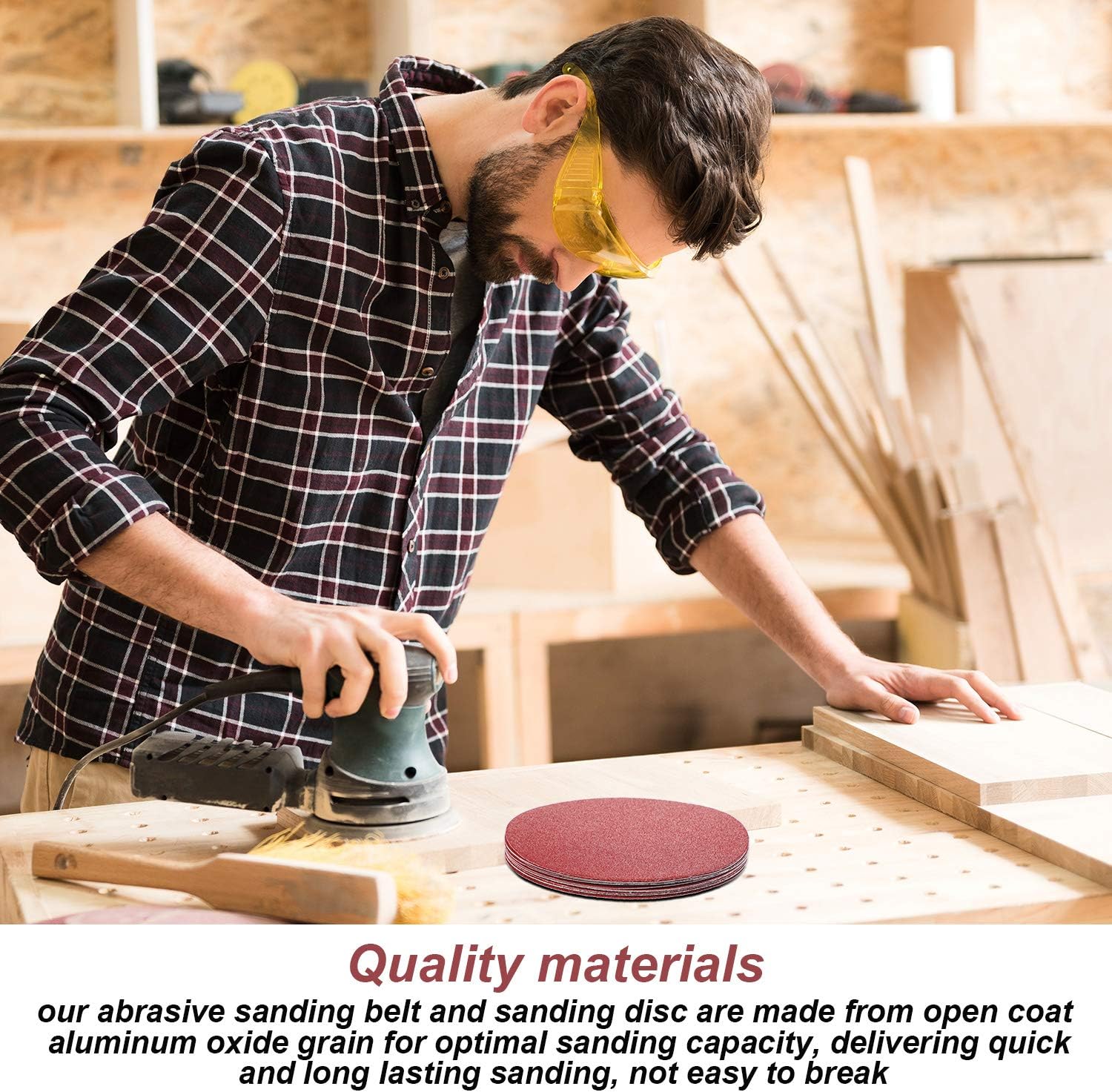 Aluminum Oxide Sanding Belts - 10 Pieces 4 x 36 Inch Sanding Belts (80/120/150/240/400 Grits) and 12 Pieces 6 Inch Self Stick No-hole Aluminum Oxide Sanding Disc (80/100/ 120/180/ 240/400 Grits) - - 
