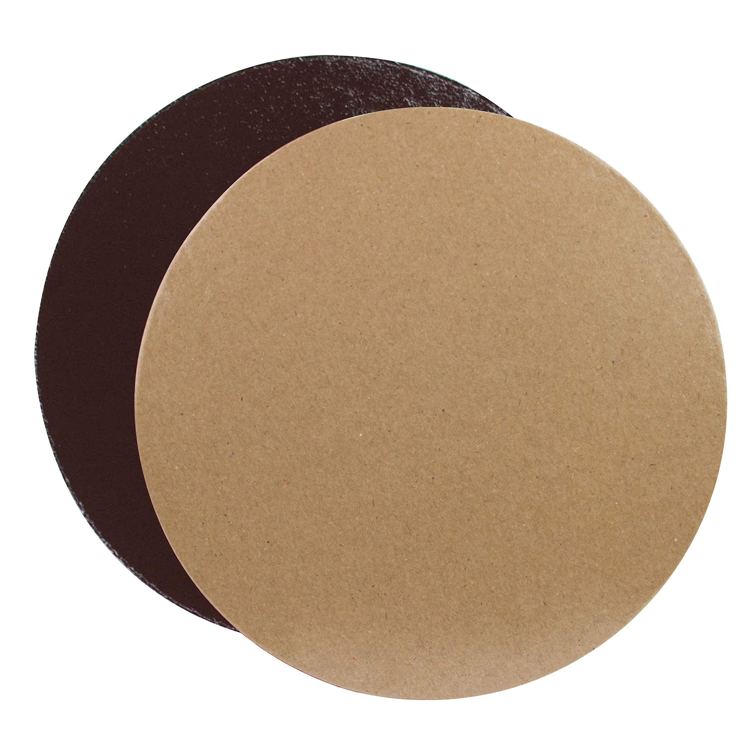 Pack of 10 Round Cardboard Cake Stands - Choice of Colours and Sizes 24 cm Chocolat/Praline