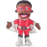Silly Puppets 14" Superhero, Black Boy, Hand Puppet