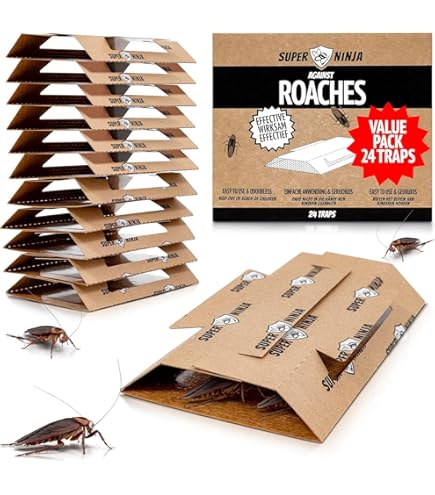 Super Ninja Cockroaches Trap - 12 Traps - Highly Effective and