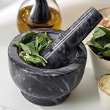 Salter Marble Pestle and Mortar Set Black – Hand Grind Spices & Herbs view 4