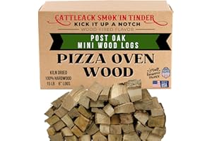 Cattleack Smok'in Tinder - Elevate Your Pizza Game with Mini Oak Pizza Oven Wood - Perfect for Portable Ovens, Fireplaces, BBQs - 15 lbs of Premium Firewood Kindling