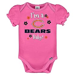 Gerber Baby Girl's NFL 3 Pack Short Sleeve Onesie