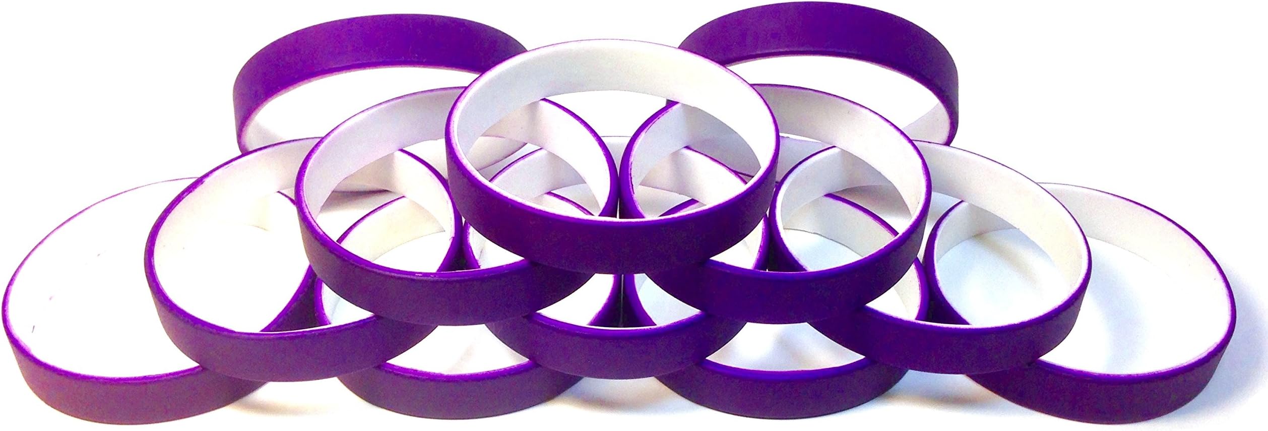 TheAwristocrat 1 Dozen Multi-Pack Blank Wristbands Bracelets Silicone Rubber - Select from a Variety of Colors