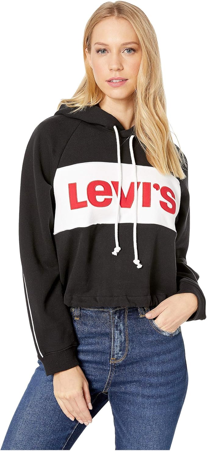 colorblock cinched hoodie