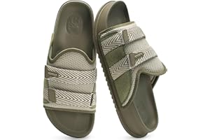 KuaiLu Mens Orthotic Sandals Comfortable Arch Support Fabric Sandal Slippers Shoes Man Casual Summer Cushion Slides Slip On Indoor Outdoor - Ultra-soft Comfort Fit Footbed