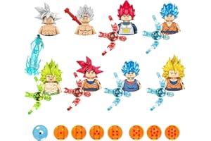 YJacuing 8PCS/Set 1.8" Anime Mini Action Figures Building Blocks, Miniature Figurines Toys Cake Toppers (DB III)