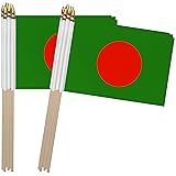 TSMD Bangladesh Stick Flag Bangladeshi Small Mini