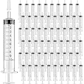 Zhengmy 100 Pack Bulk Plastic Syringe with Luer Slip Tip, Individually Sterile Sealed, Liquid Oral Syringe with Measure Scale