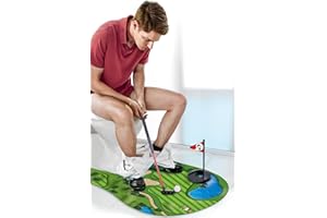 GOODLYSPORTS Toilet Golf, Toilet Golf Game Mini Golf - Gag Gifts for Men - Funny Dad Gifts, Funny Gifts for Men Boyfriend Brother, White Elephant Gifts for Adults