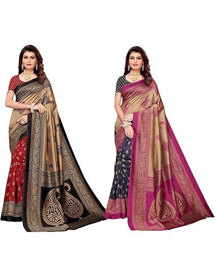 KANCHNAR Womens Kanchipuram Art Silk Saree Unstiched Blouse Piece