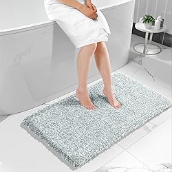 Yimobra Luxury Bathroom Rugs, Fluffy Bath Mats, Non