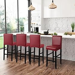 YISUN Bar Stool Covers, Stretch Waterproof PU Bar