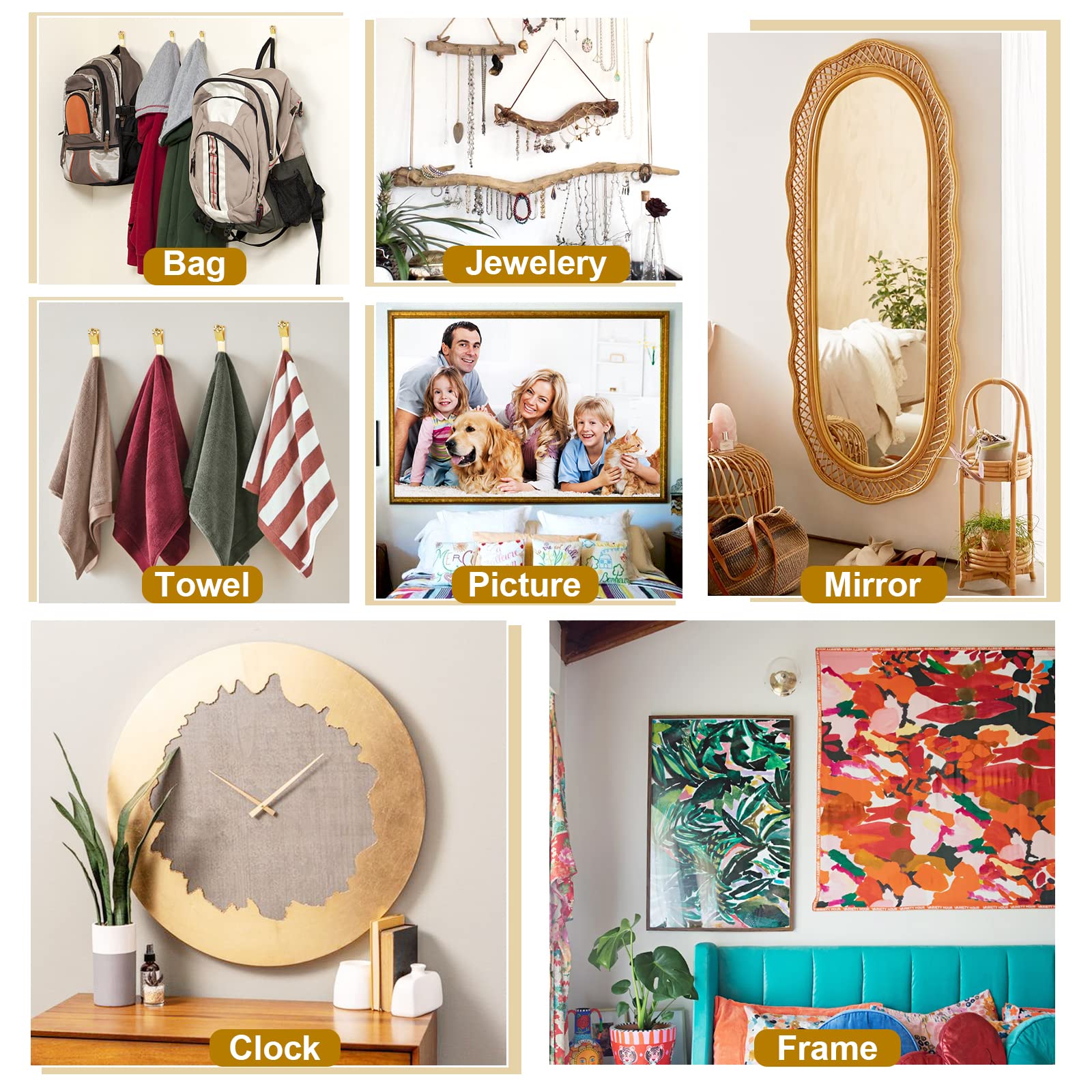 MAPVOLUT 372 PCS Picture Hanging Kit, Christmas Decorations Indoor Outside Picture Hangers, Heavy Duty Picture Frame Mirror Wall Hanging Hardware Hooks Kit with Nails Sawtooth for Hanging Picture