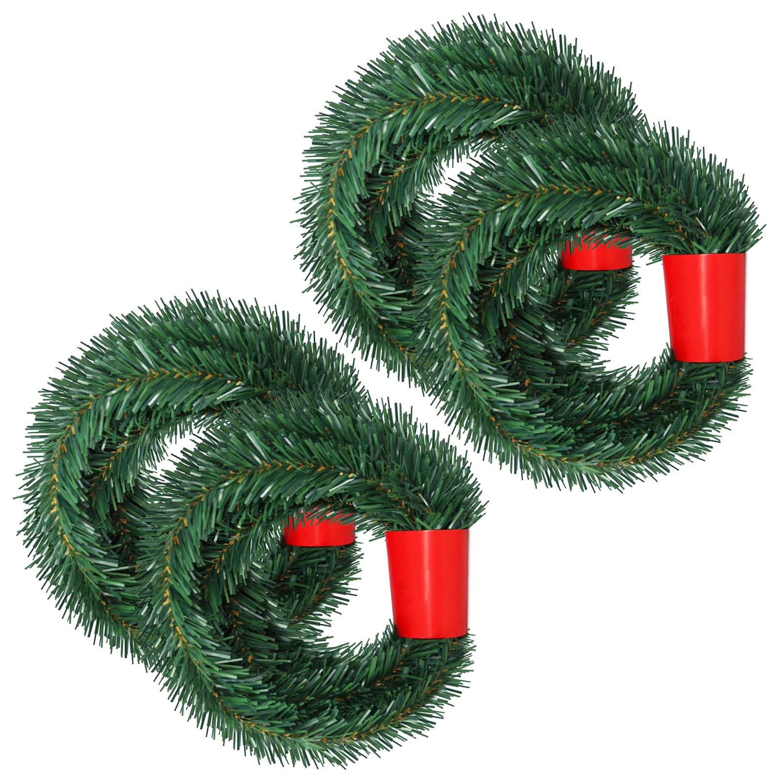 Lvydec 72 Feet Christmas Garland Clearance, 4 Strands Artificial Pine Garland Soft Greenery Garland for Holiday Wedding Party Decoration, Outdoor/Indoor Use