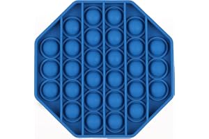 All-New Totti Pop Fidget Toy Satisfying Big Push it Bubble Fidget Sensory Toy Stress and Anxiety Relief Novelty Gift for Both Children and Adults | Octagon, Blue