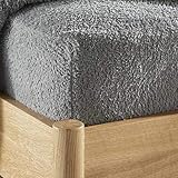 Olivia Rocco Teddy Fleece Extra Deep Fitted Sheet Double Grey view 2