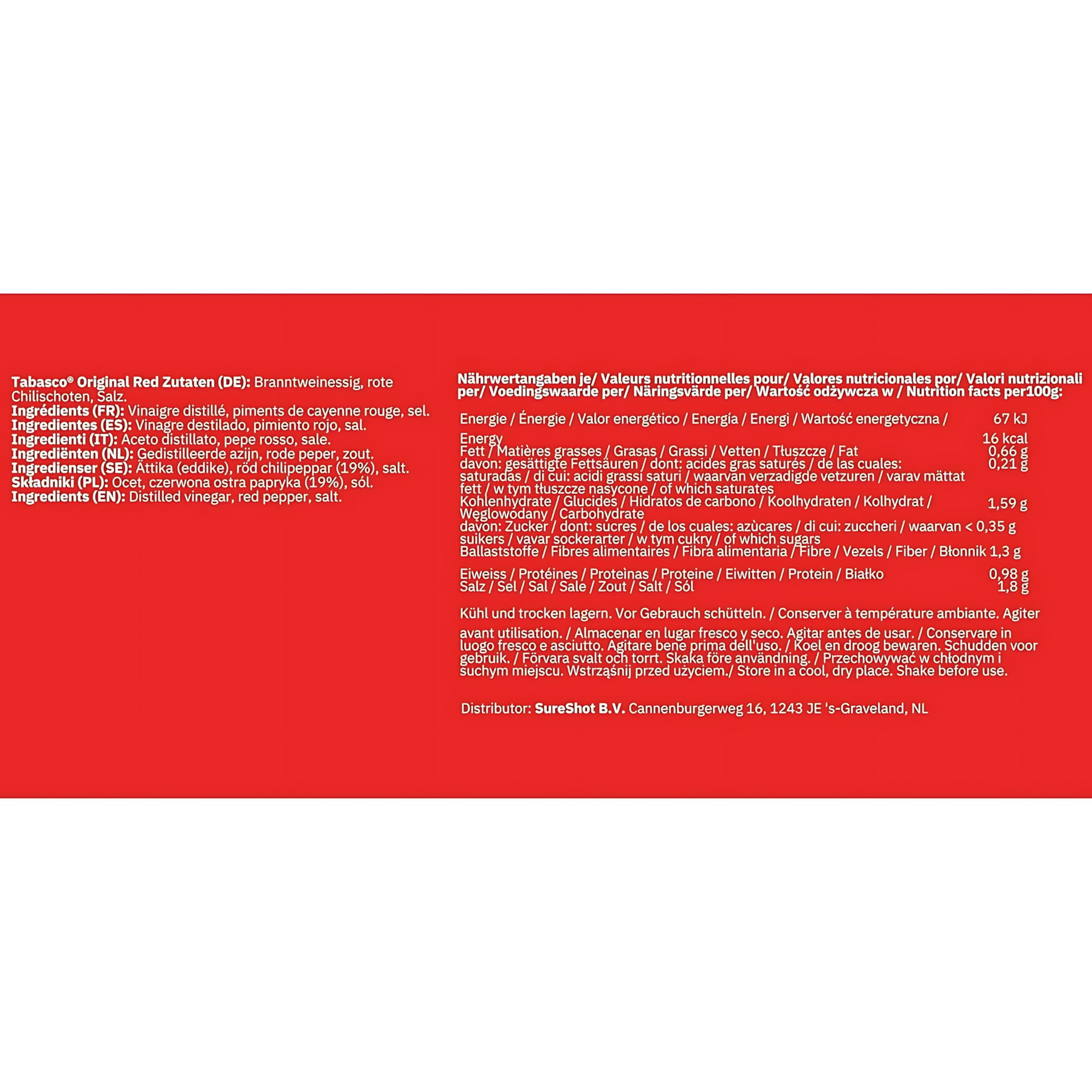 TABASCO® Original Red Pepper Sauce (3,8L, 1 Gallone) – Authentischer TABASCO-Geschmack für echte Fans – Perfekt für Küche, Events und scharfe Speisen 2