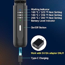 VIKICON Beard Straightener for Men: Cordless Heated