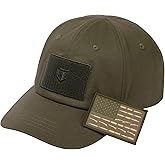 VisionTac Tactical Hat with Flag Patch Camo Military Army Hats Adjustable Trucker Baseball Cap Soft Top for Shooting