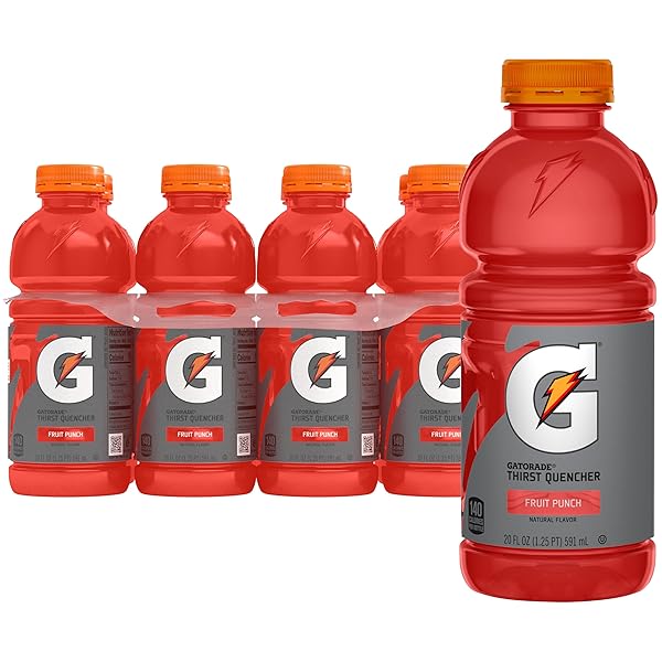 GATORADE THIRST QUENCHER, FRUIT PUNCH, 20 FL OZ (PACK OF 8)