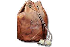Sage's Portal Dice Bag, DND Dice Pouch, Drawstring Dice Bag Spotted PU Leather, Perfect for Dice, Accesories, Cosmetics, Jewelry