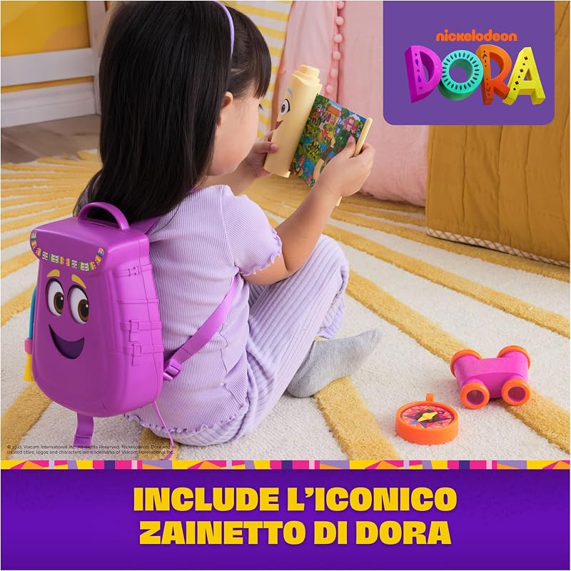 l'Esploratrice, Zainetto con Accessori per l'Esplorazione‚ Mappa, Binocolo e Bussola Giocattolo, Giocattoli per Bambine e Bambini, 3+ Anni — foto 2 di 8