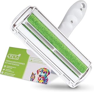 4 Pets - Fusselbürste 2.0 für eine schnelle und Bequeme Tierhaarentfernung - Fusselrolle Tierhaare für Autositze, Möbel & Teppiche - Wiederverwendbarer Tierhaarentferner, Katzenhaarentferner