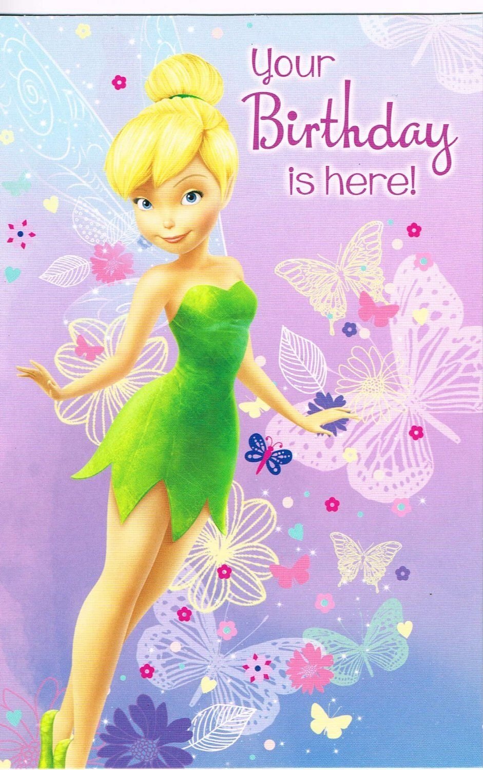 Disney fairies tinkerbell your birthday is here! birthday card Amazon