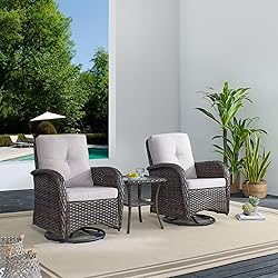HUMMUH 5-Piece Patio Furniture Wicker Outdoor