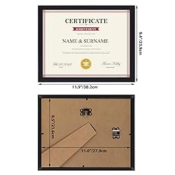 Edenseelake 8.5 x 11 Picture Frame Set of 15, Black