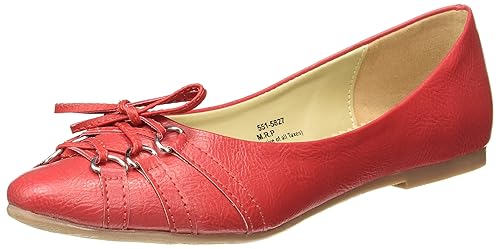 red ballet flats womens