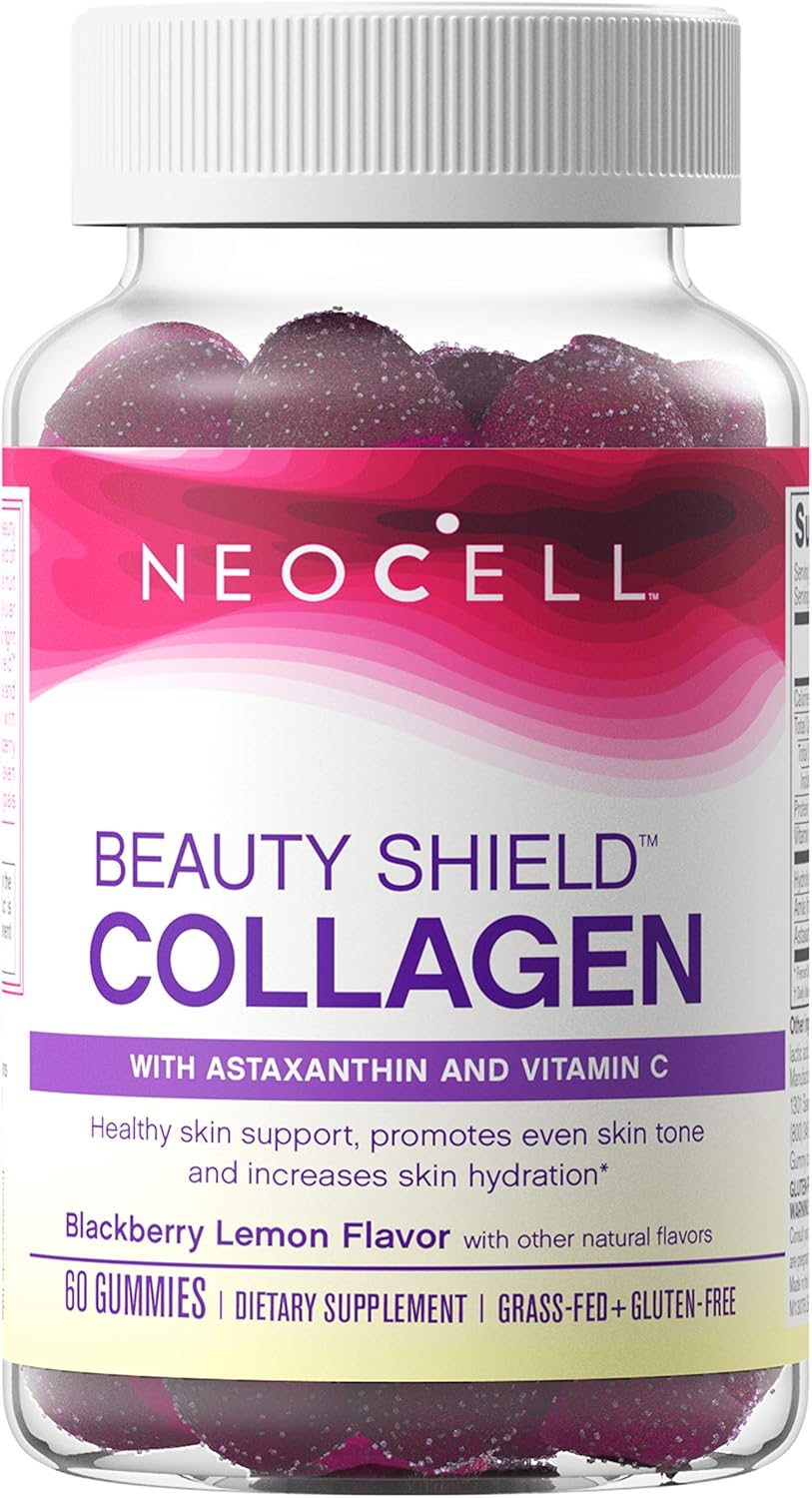 Neocell, Beauty Shield Grass Fed Collagen Gummies with Astaxanthin