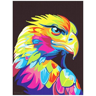 Buy Maomaomi Paint By Numbers For Kids Adults Beginner 12 16 Inch Diy Canvas Painting Gift Kits Eagle King Without Frame Online In Kuwait B08jtzlrs6