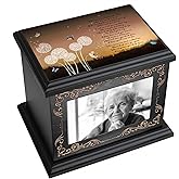 Cremation Urns for Human Ashes Adult Male or Female, Funeral Memorial Urns for Ashes with Photo Frame, Wooden Urns Box and Casket for Men Women, Burial Urn for Adults Up to 200 IBS