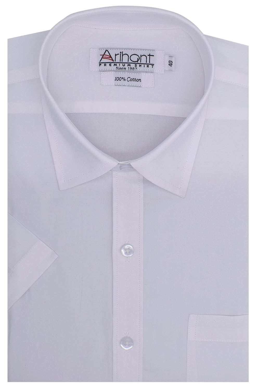arihant men's cotton regular fit formal shirt white